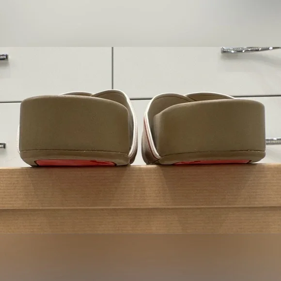 Christian Louboutin HOT CROSS BIZZ DONNA SLIDE SANDALS Ribbon/Napa 38.5 Zibeline - Picture 12 of 13